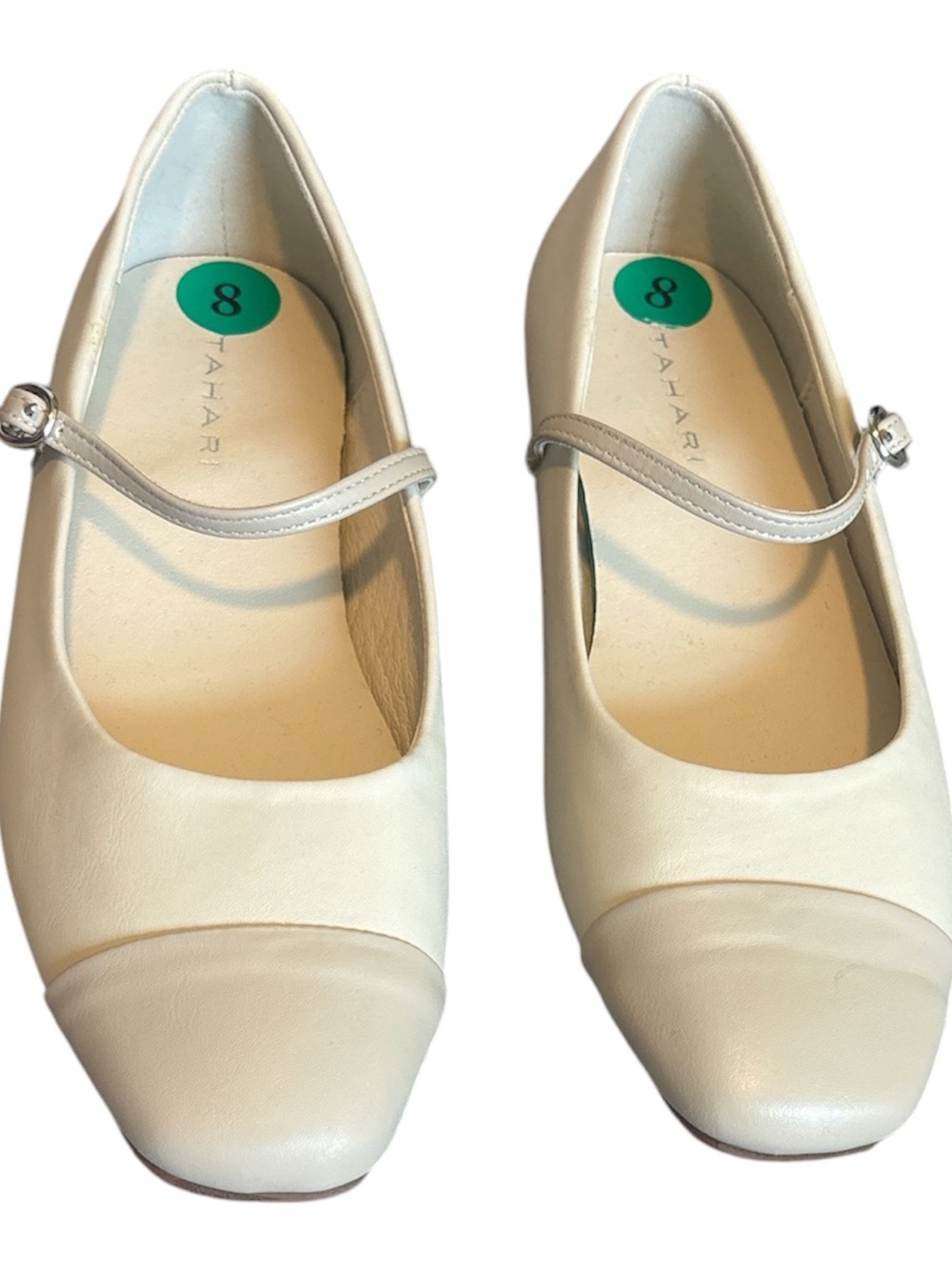 Tahari Cream Slip-On Loafers